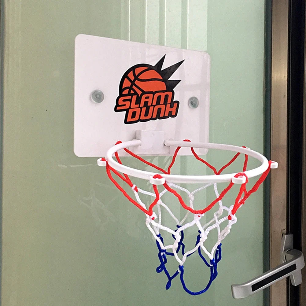 Mini Basketball Hoop Set Basketball Hoop with 1 Ball and 1 Inflatable Pump Kid Indoor Sports Basketball Backboard Funny Game Toy