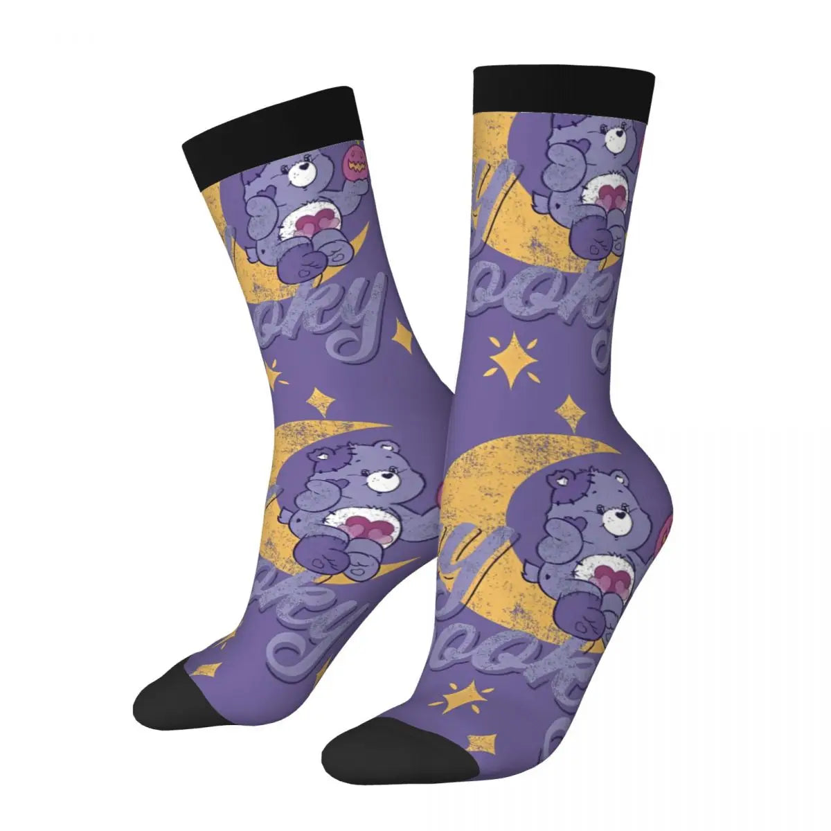 Autumn Winter Funny Unisex Care Bears Fall Halloween Harmony Bear Stay Spooky Socks Sweat Absorbing Soccer Socks