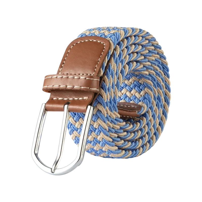Black Female Casual Knitted Pin Buckle Men Belt Woven Canvas Elastic Expandable Braided Stretch Belts for Women Jeans Belts Belt