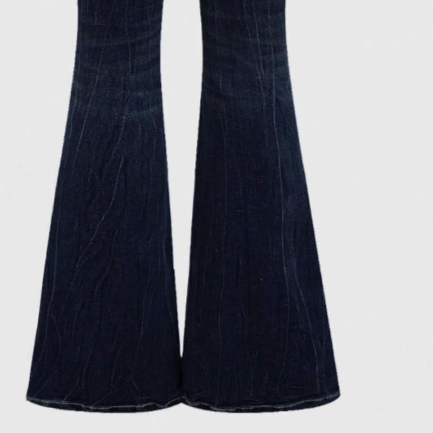 Jeans Flare Pants Women Vintage Boot Cut Embroidery Pockets Rhinestone Washed Female Distressed Denims Trousers Streetwear