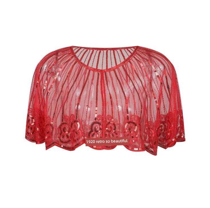 1920 Gatsby Style Evening Banquet Sequinned Shawl