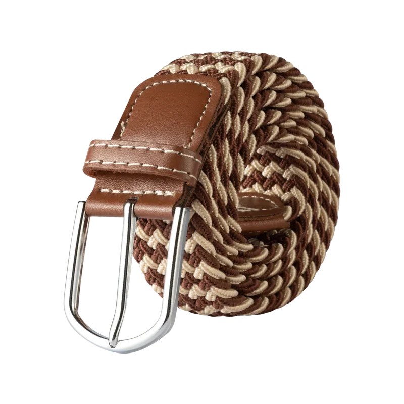 Black Female Casual Knitted Pin Buckle Men Belt Woven Canvas Elastic Expandable Braided Stretch Belts for Women Jeans Belts Belt