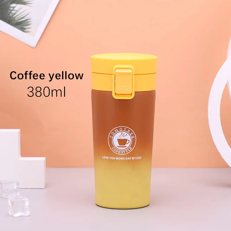 500ml water bottle Thermos Coffee Mug Double Wall Stainless Steel Tumbler Vacuum Flask Bottle Thermo  Travel Free Shipping