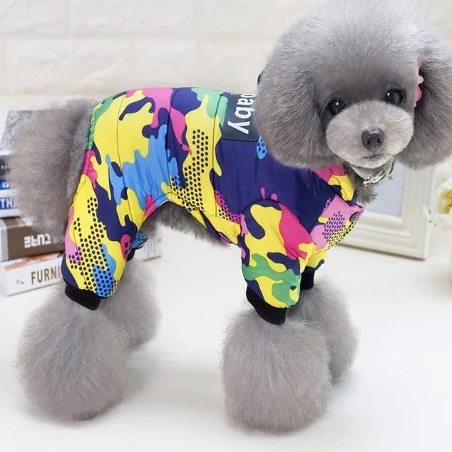 Pet Dog Clothes Coat Winter Warm Outerwear Thicken Dog Clothing Wadded Jacket Fashion Pet Cat Products Clothes For Dog Puppy Cat