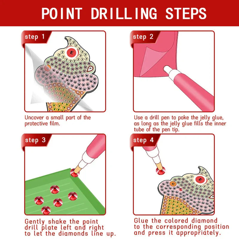 New Christmas series blind box diamond painting DIY point diamond keychain pendant acrylic children's handmade point diamond