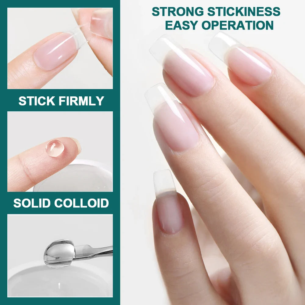 Nailpop Solid Nail Patch Gel Easy Stick Gummy Adhesive Bond UV Glue For American Pose Capsule Tips Strong Adehesion 10ml