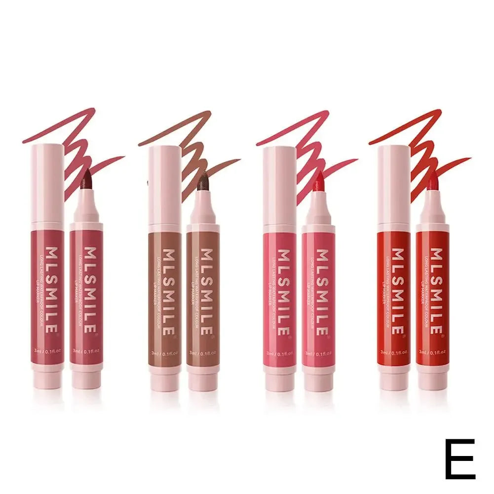 Lip Stain Marker Waterproof Long Lasting Color Effect Proof Matte Lips Hydrating Smudge Lip Sweat Finishing Makeup Pen Non T7T7