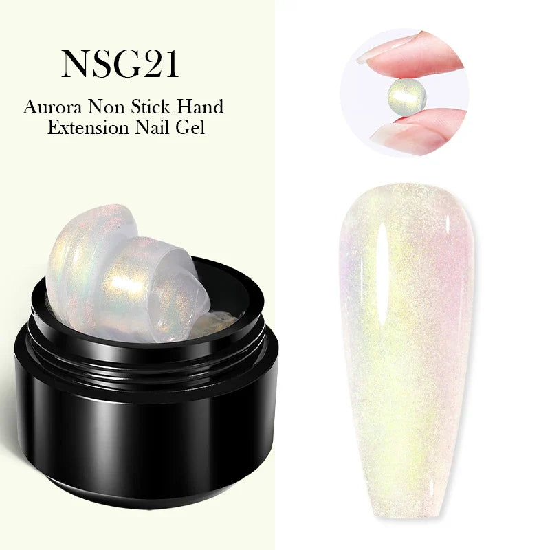 BORN PRETTY Non Stick Hand Solid Extension Nail Gel Polish Clear Pink Nude Aurora Luminous 3D Modeling Carving Nail  Gel