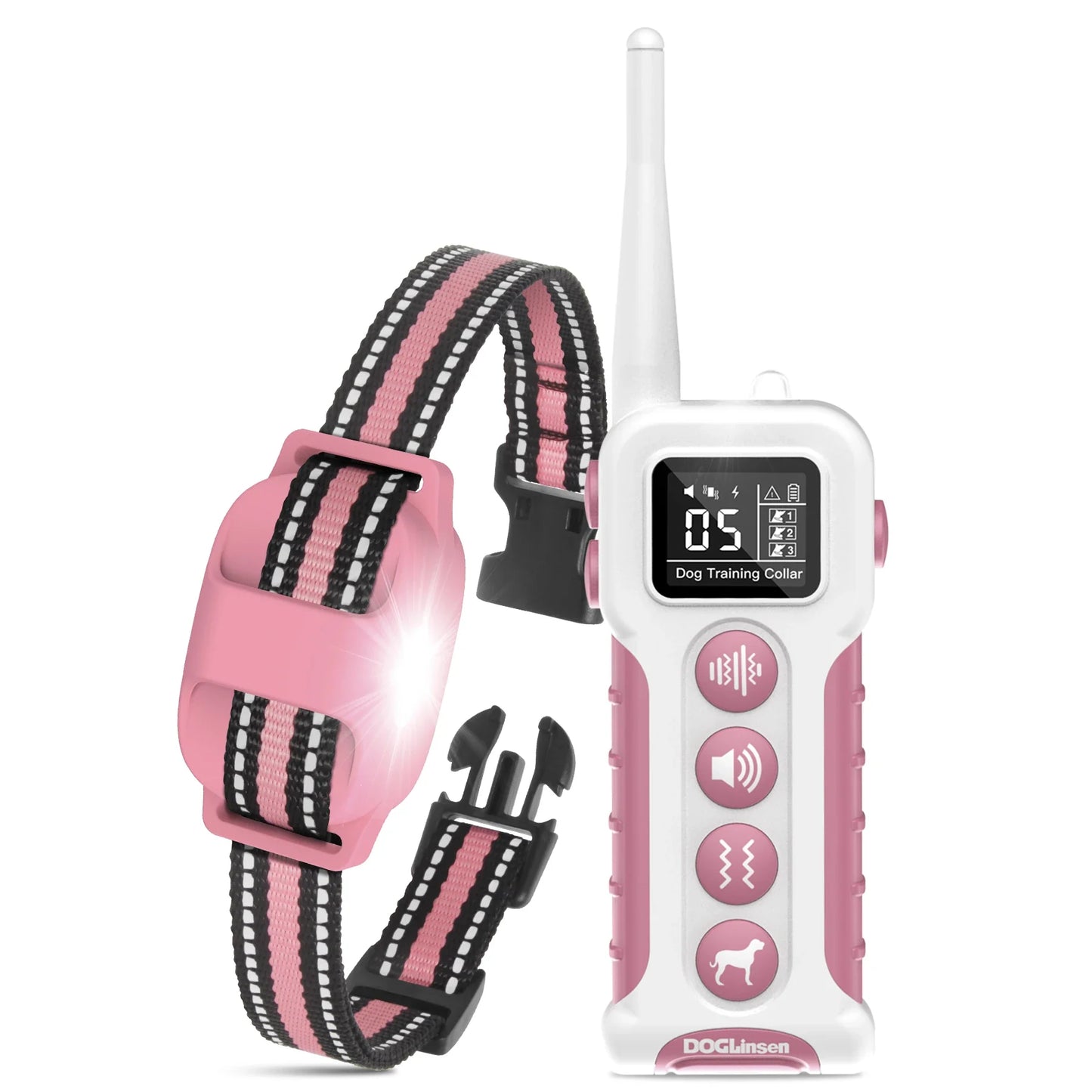 Safe Training Dog Collar No Shock, 3300ft Remote Control with Vibration Beep & Flashlight, Waterproof Pet Behavior For All Dogs
