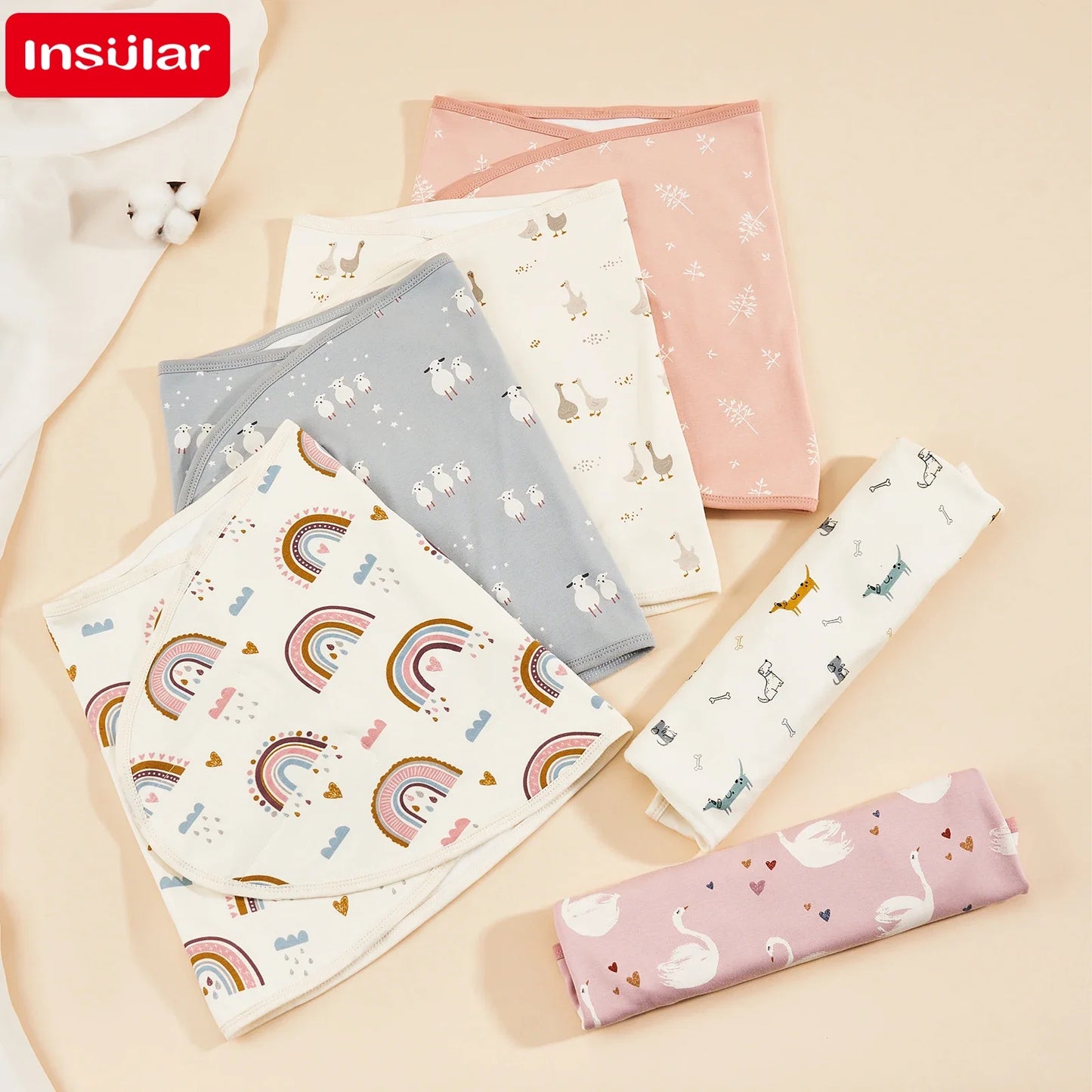 Bilayer Baby Wrap Blanket Newborn Baby Swaddle Tie Anti Startle Jump