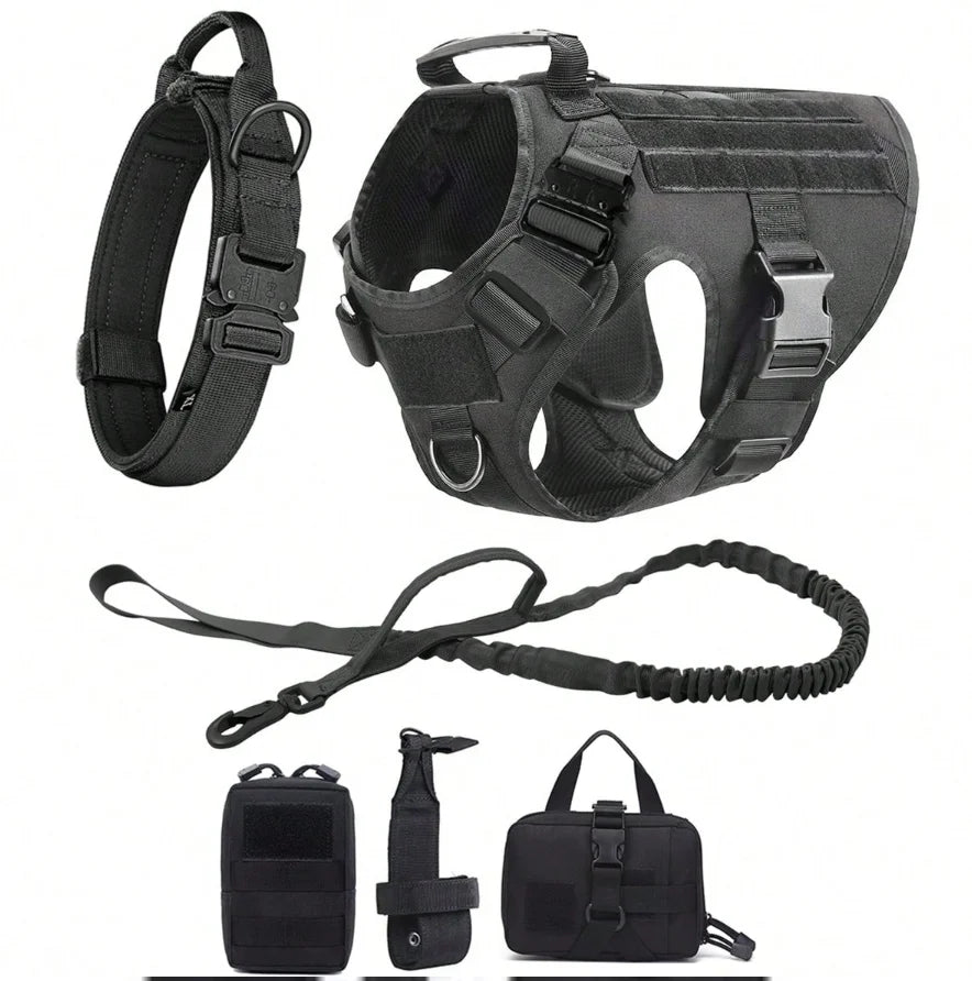 Tactical Vest Pet German Shepherd Golden Retriever Tactical Training Dog Harness and Leash Set For All Breeds Dogs