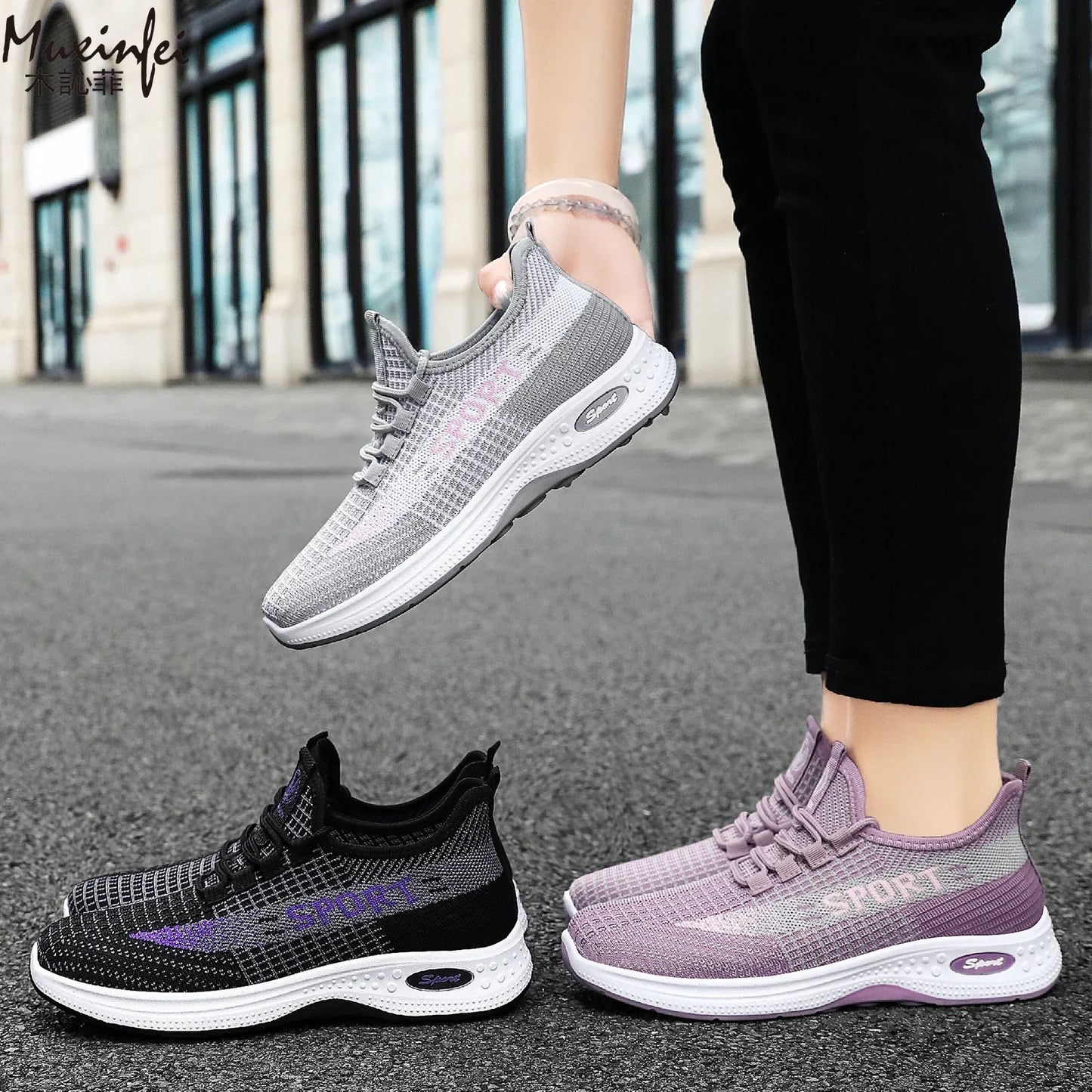 New Spring Fabric Shoes for Women Anti Slip Soft Soled Flat Shoes Casual Sports Shoes Comfortable Women's