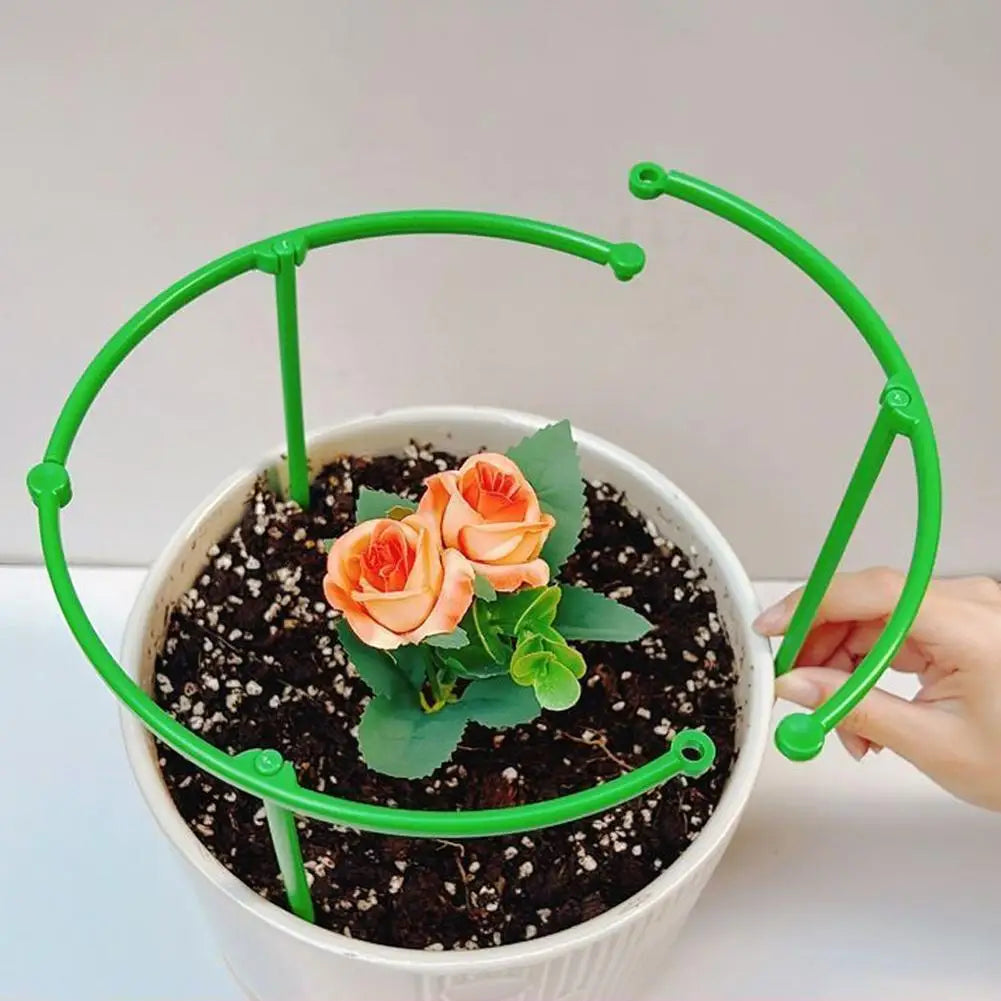 3 Layers Plant Support Plant Stakes Round Plant Support Ring Plastic Plant Cage Holder Flower Pot Climbing Trellis