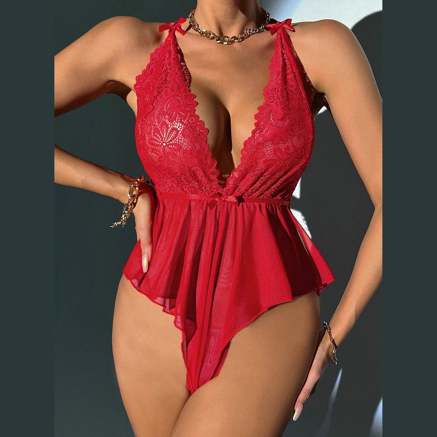 Bikini Woman 2024 Fashion Lace Embroidery Mesh Bodysuit Cute Cosplay Set Lingerie Personality Bikini Sets For Women Underwire