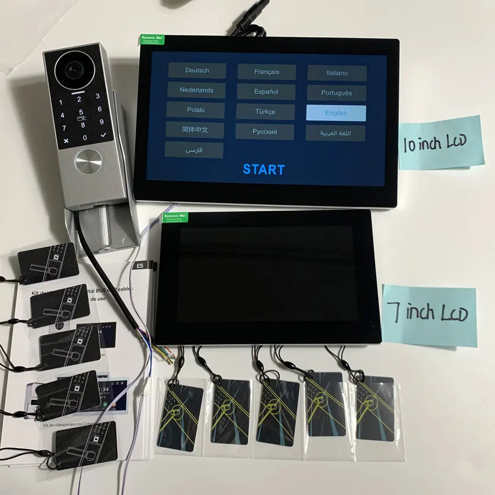 7/10inch Touch Screen 5G WiFi Video Doorbell 2-Wire TUYA Smart 1080P Camera Video Doorphone Intercom Password IC Card APP Unlock