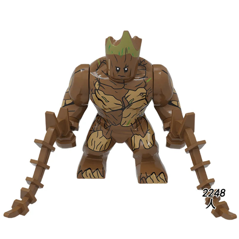 Building Blocks Marvel Transformation Figures Big Goblin Spiderman Iron Man Venom Captain Hawk Deadpool Technic Armor Gift Toys