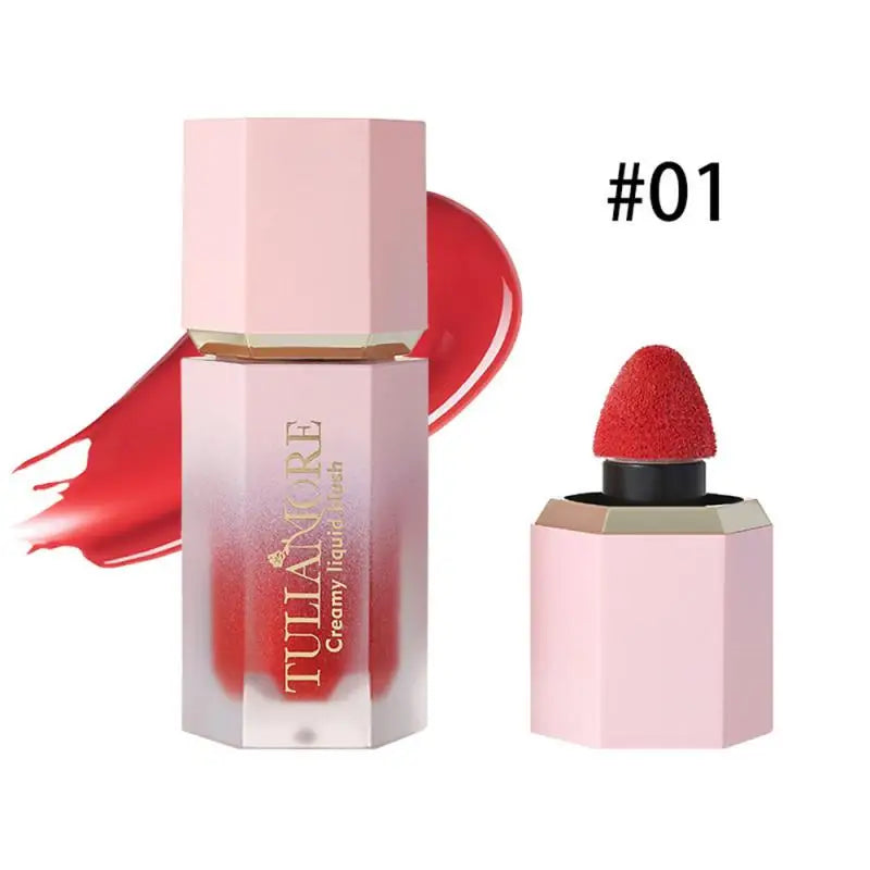 Matte Velet Liquid Blush Moisturizing Lip Gloss Cheek Blusher Durable Natural Tint Face Rouge Cream Blush Stick Beauty Cosmetics