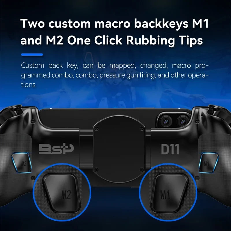BSP-D11 Stretchable Game Controller Hall Trigger Supports Android Phone/Tablet/Switch/PC/iOS/XBOX Streaming Controller