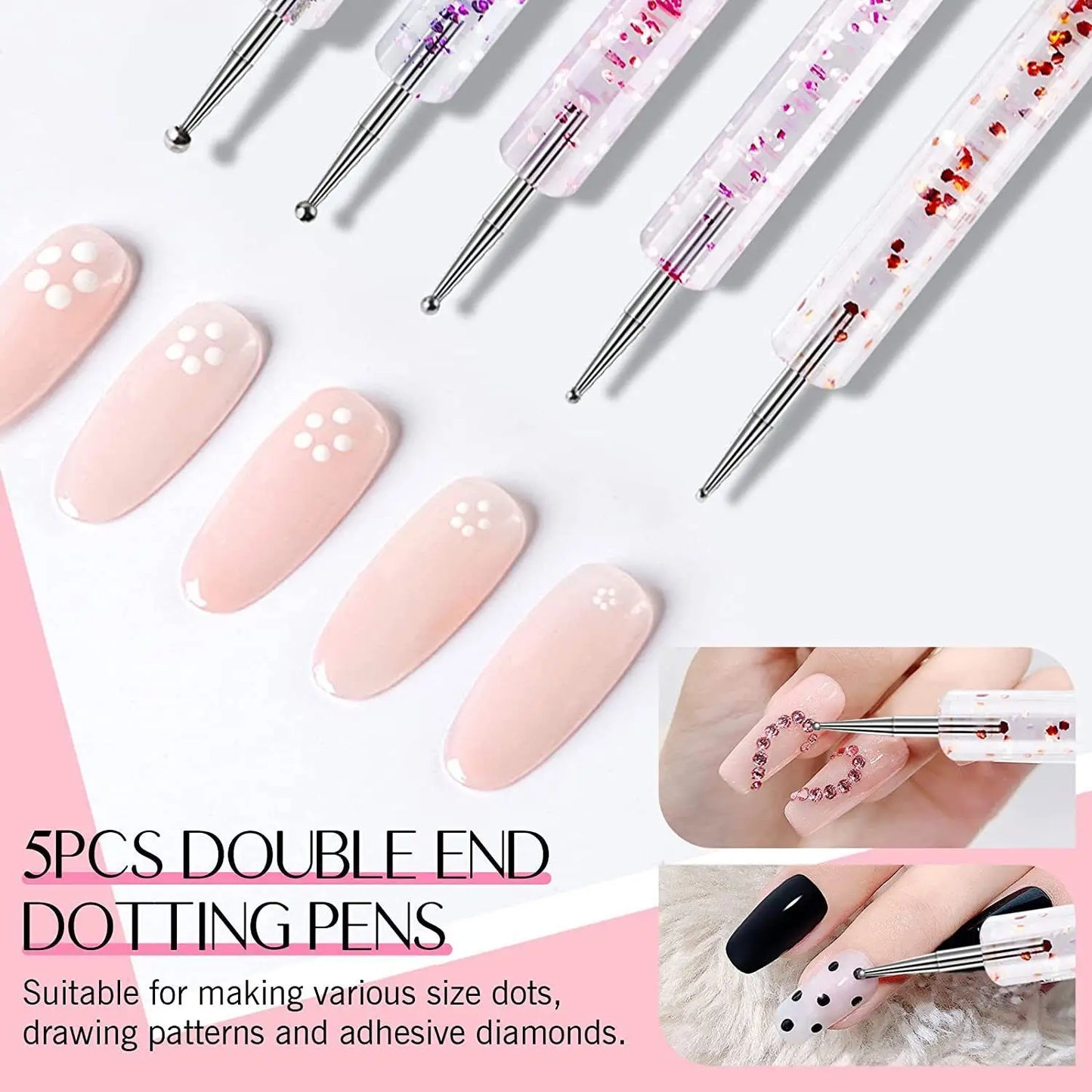 31-Piece UV Gel Nail Brush Set, UV Gel Nail Brushes, Including Dotting Brushes, Carving, Painting, and Gradient Brushes