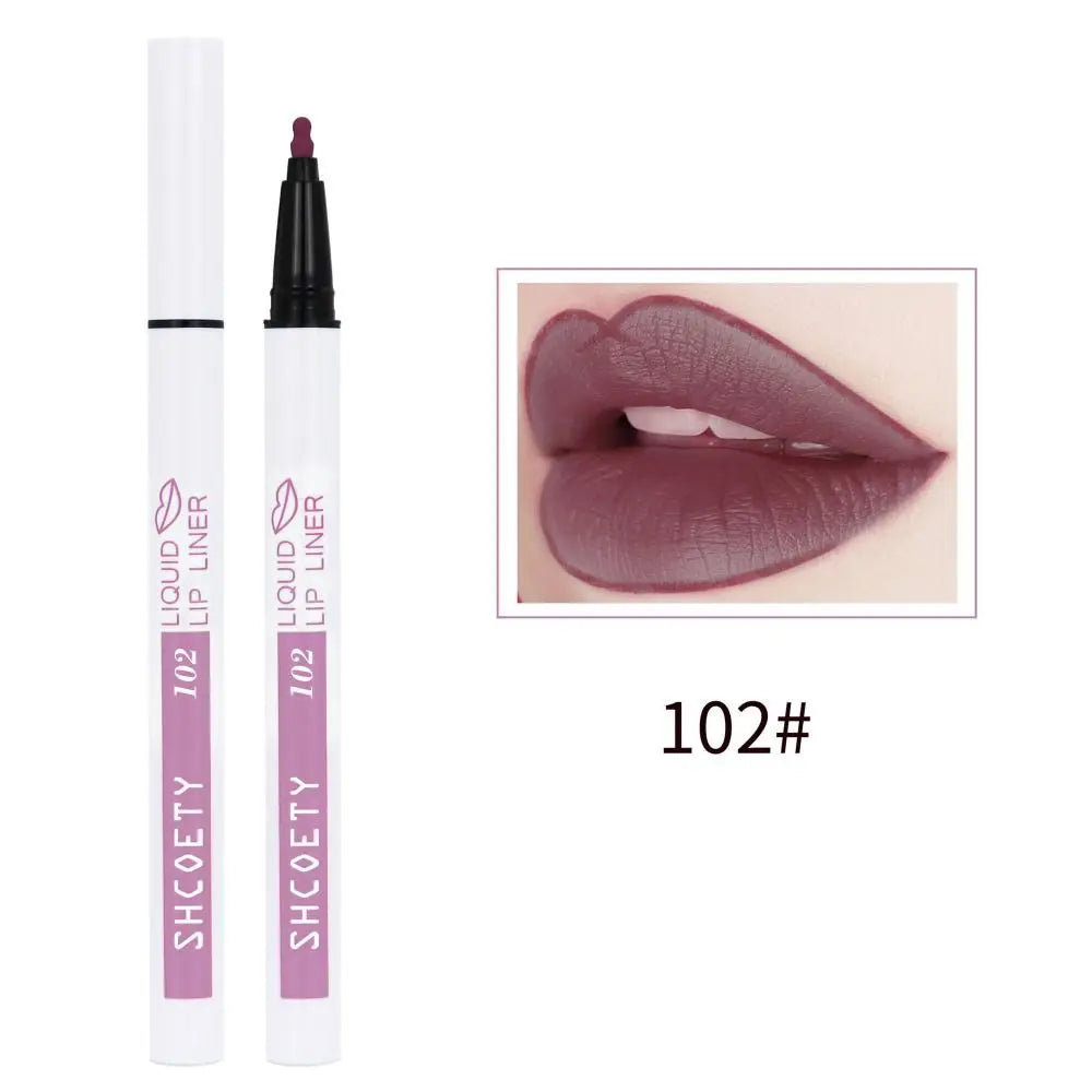 Long Lasting Lip Stain Marker Matte Nude Smudge Proof Natural Lipstick Pen Makeup Tool Quick Drying Liquid Lip Liner