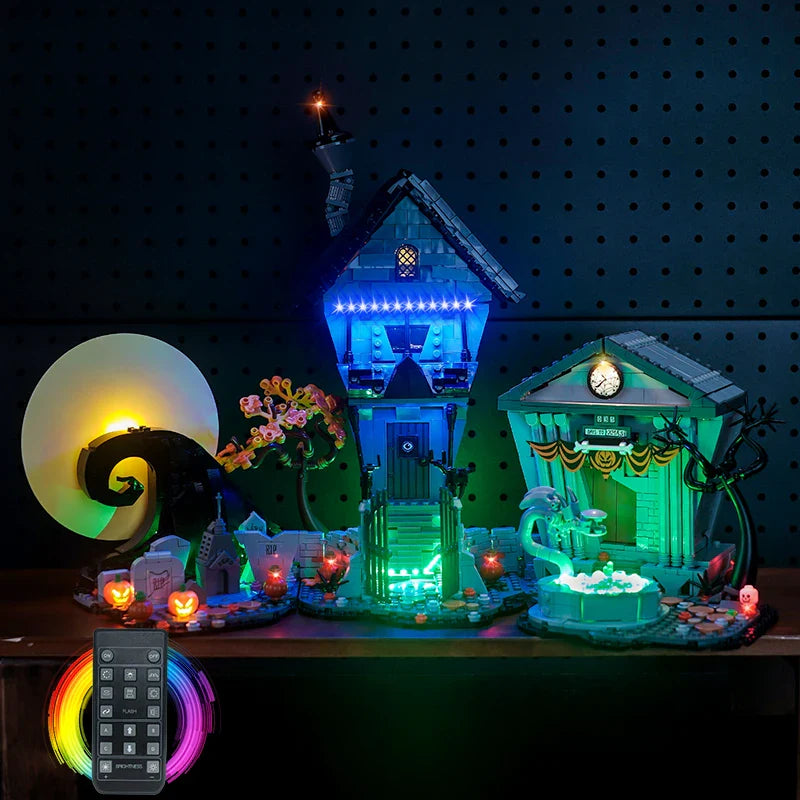 Lazishi LED Light 21351 Set Suitable for Tim Burton's The Nightmare Before Christmas Building Blocks (Lighting Accessories Only)