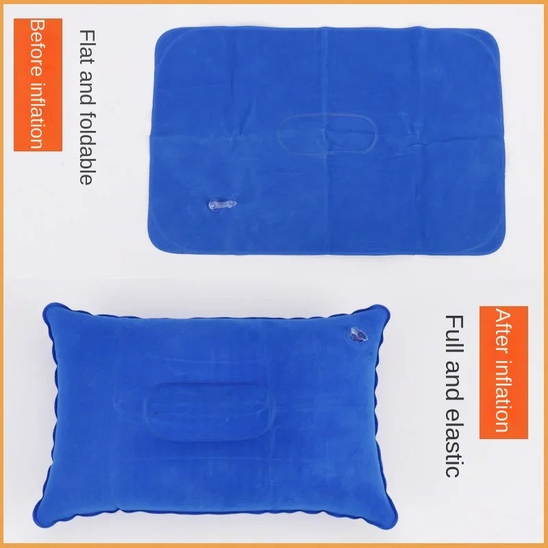 Portable Fold Outdoor Travel Sleep Pillow Camping Tent Inflatable Pillow Airplane Hotel Rest Comfortable Sleep Pillows