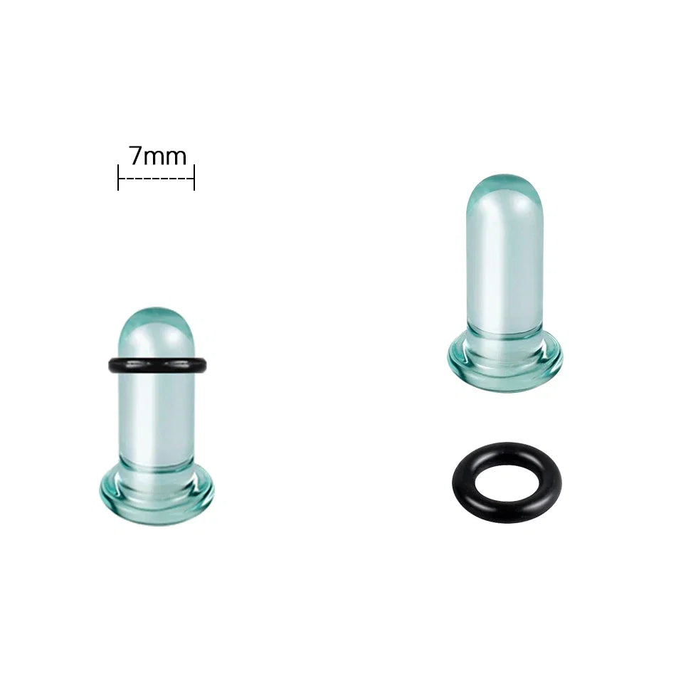 2pcs Glass Ear Gauges Stretching Kit Short Taper Expander 1.6-16mm