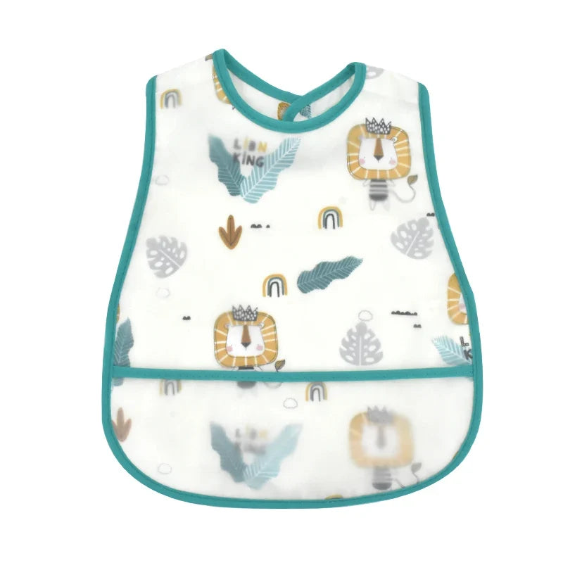 2023new Cartoon Pattern EVA Waterproof Pocket Lunch Feeding Bibs