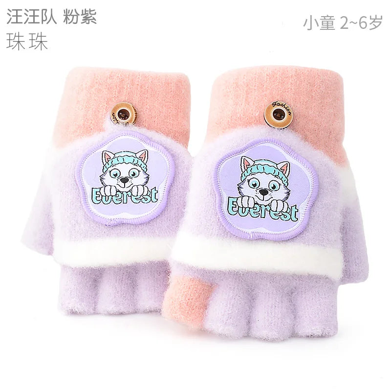 100% Genuine Paw Patrol 2024 Hot winter glove Skye Chase Marshall Everest mittens Children Toy Christmas gift For age 3-6Y