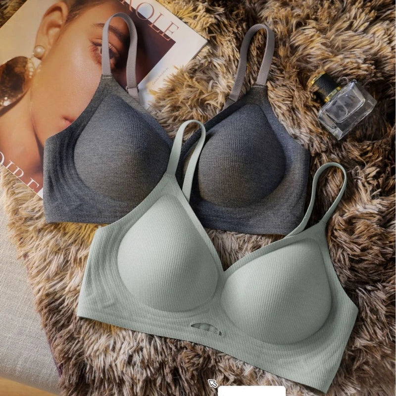Sexy Seamless Women's Underwear, Wire-free, Hollow, Comfortable, Breathable, Push-up Sports Bra For Women, Thin Section