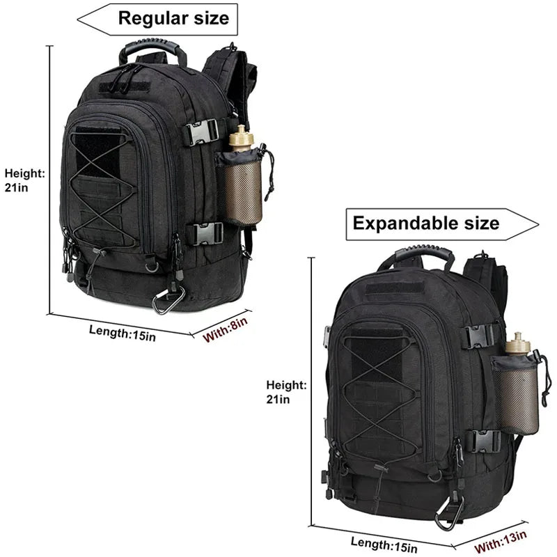 60L Military Tactical Backpack Army Molle Assault Rucksack Outdoor