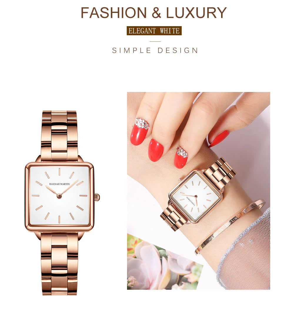 Simple Design Stainless Steel Strap Quartz Machine Core 3ATM Waterproof Wrist Watch Multifunctional Dropshipping Women's Watches