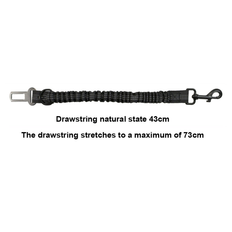 Dog Car Seat Belt Dog Seat Belt Leash Vehicle Belt Adjustable Cushioning Elastic Reflective Safety Rope for Dogs Cat