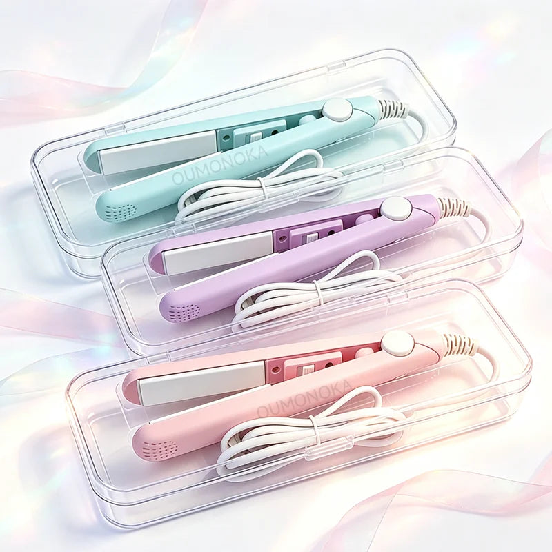 New Curling Iron Mini Hair Straightener Iron Ceramic Straightening Styling Tools Hair Curler Flat Iron Beard Straightener