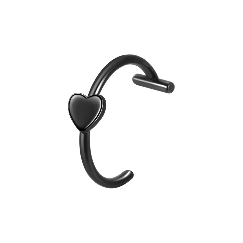 1PC Stainless Steel Fake Nose Ring Hoop Septum Rings Non-Pierced C