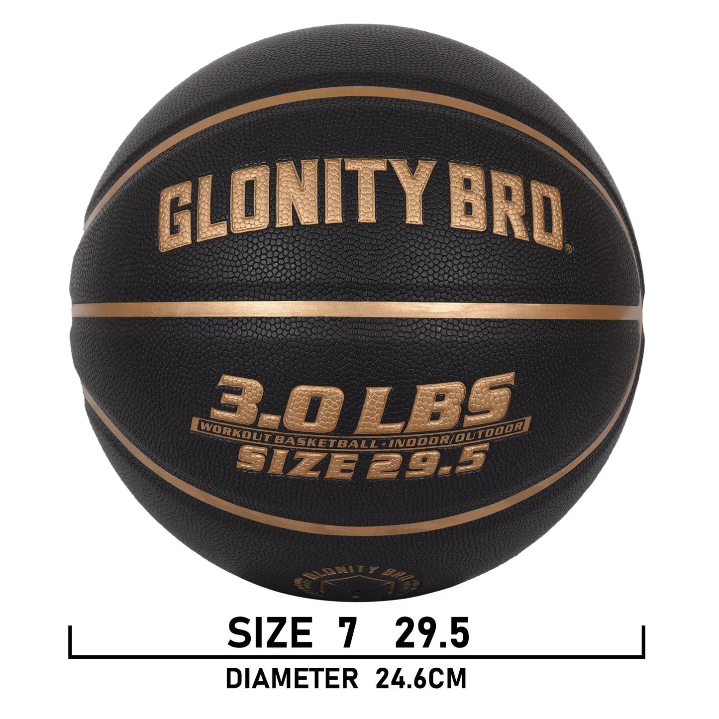 3LBS/2.2LBS Weighted Training Heavy Basketball Size 7/6 In&Outdoor For Improving Handing Dribbling Passing Rebounding Skill Ball