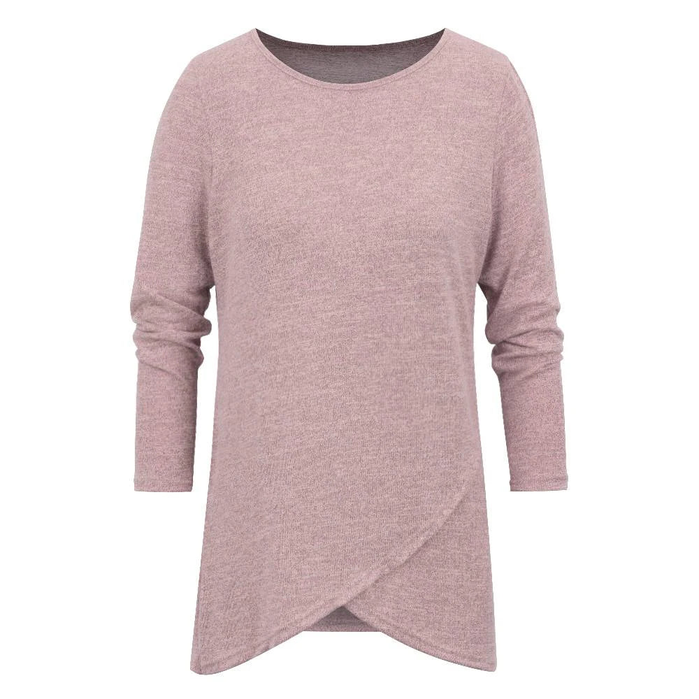 Long Sleeve Women's Tops 2023 Solid Color Autumn Winter Clothing  Long Sleeve T -shirt Tee Fashion Female Korean Blouse Y2K Clot