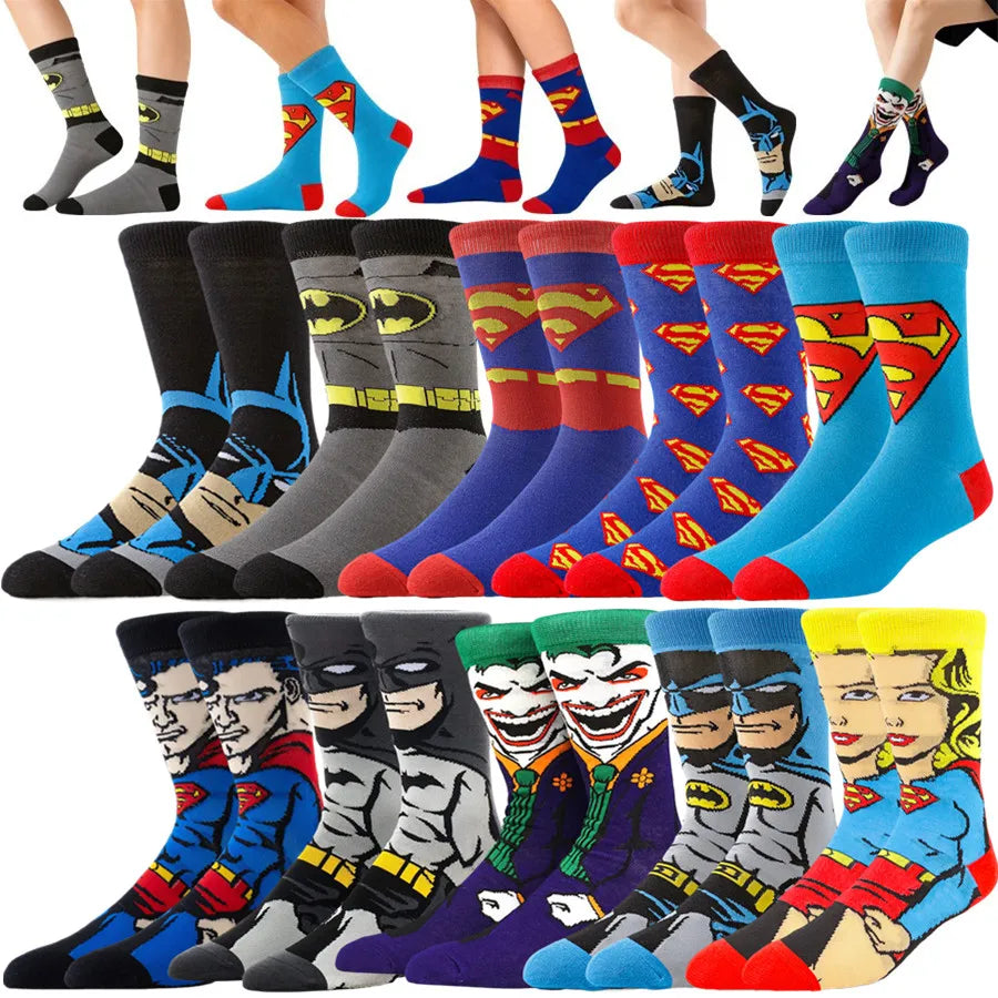 1pairs BEAST KINGDOM Street Casual Crew Socks Men Women Cartoon Anime Hip Hop Fashion Novelty Funny Socks