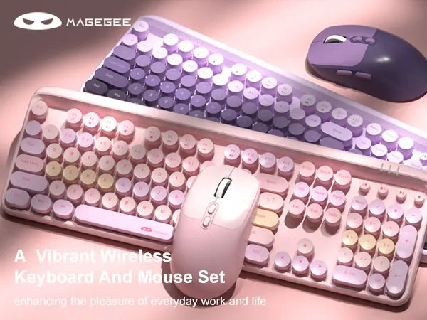 MageGee V920 Wired Game Keyboard Wireless Three DPI Adjustable Mouse Set 104 Keys Power Saving For Laptop Tablet PC Accessories