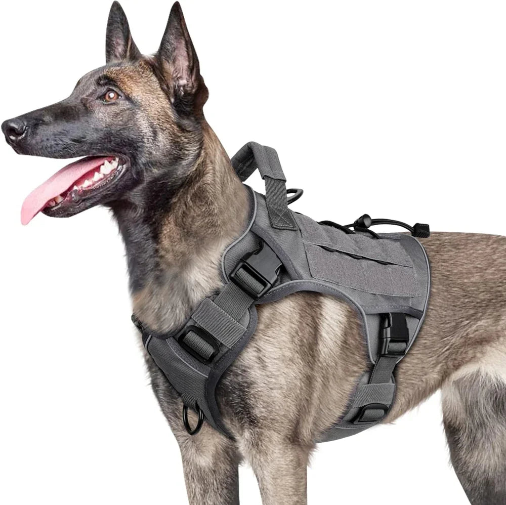 Adjustable No-pull Tactical Dog Harness With Handle For Large Dogs Reflective Vest For Labrador Retriever Siberian Dogs Supplies