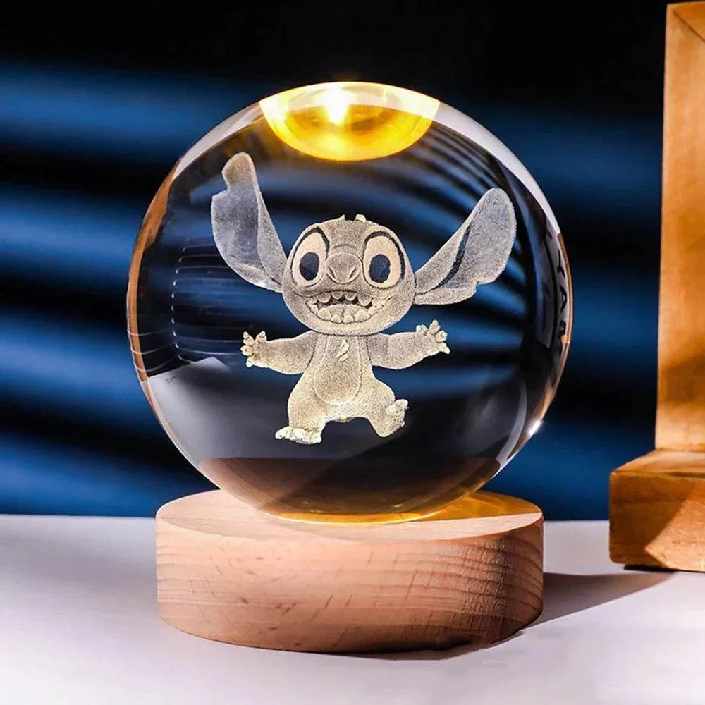 Decorative Crystal Ball 3D Figures Night Light