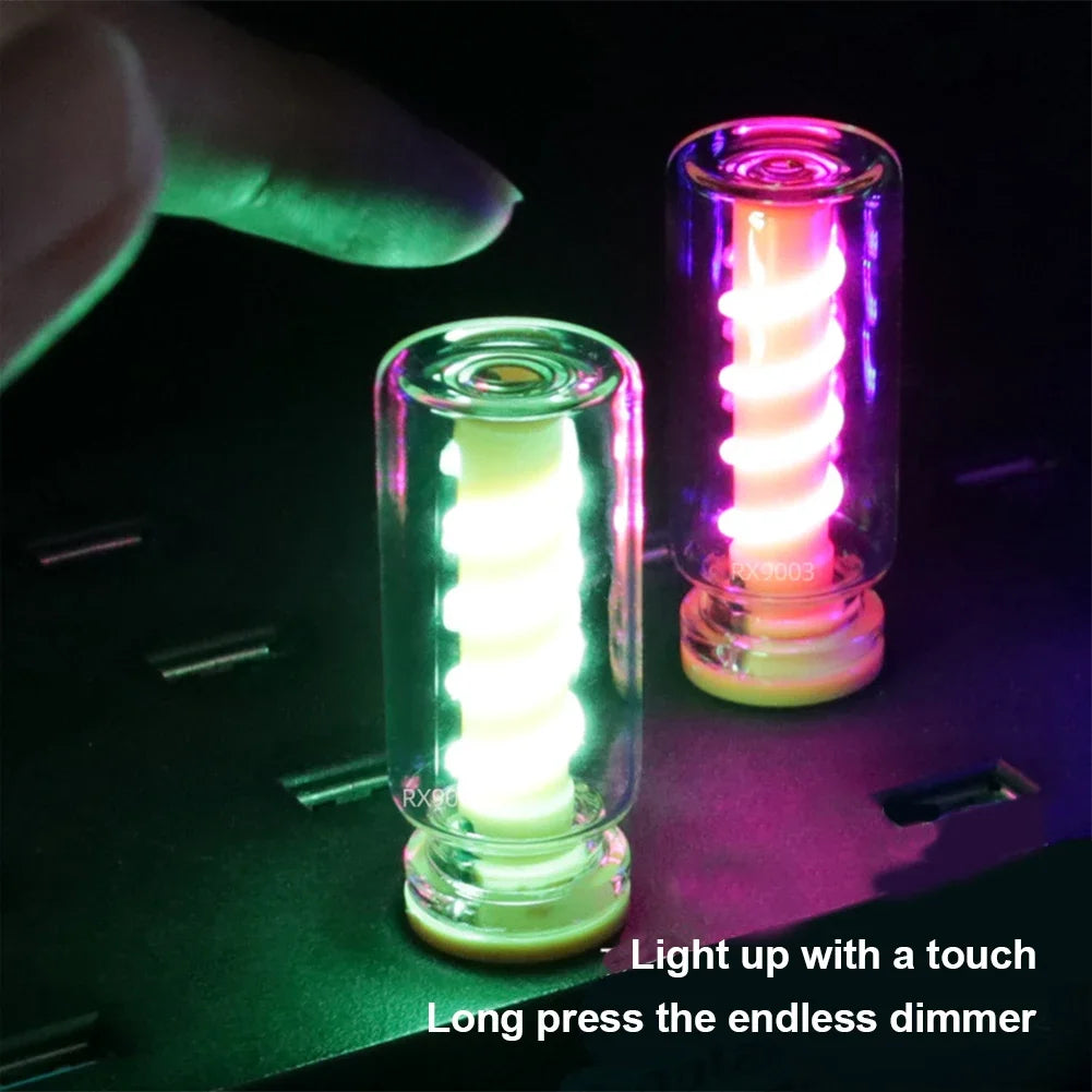 Car USB Night Light Touch Control LED Filament Lamp Portable Lighting Plug and Play Decorative Atmosphere Light for Home Bedroom