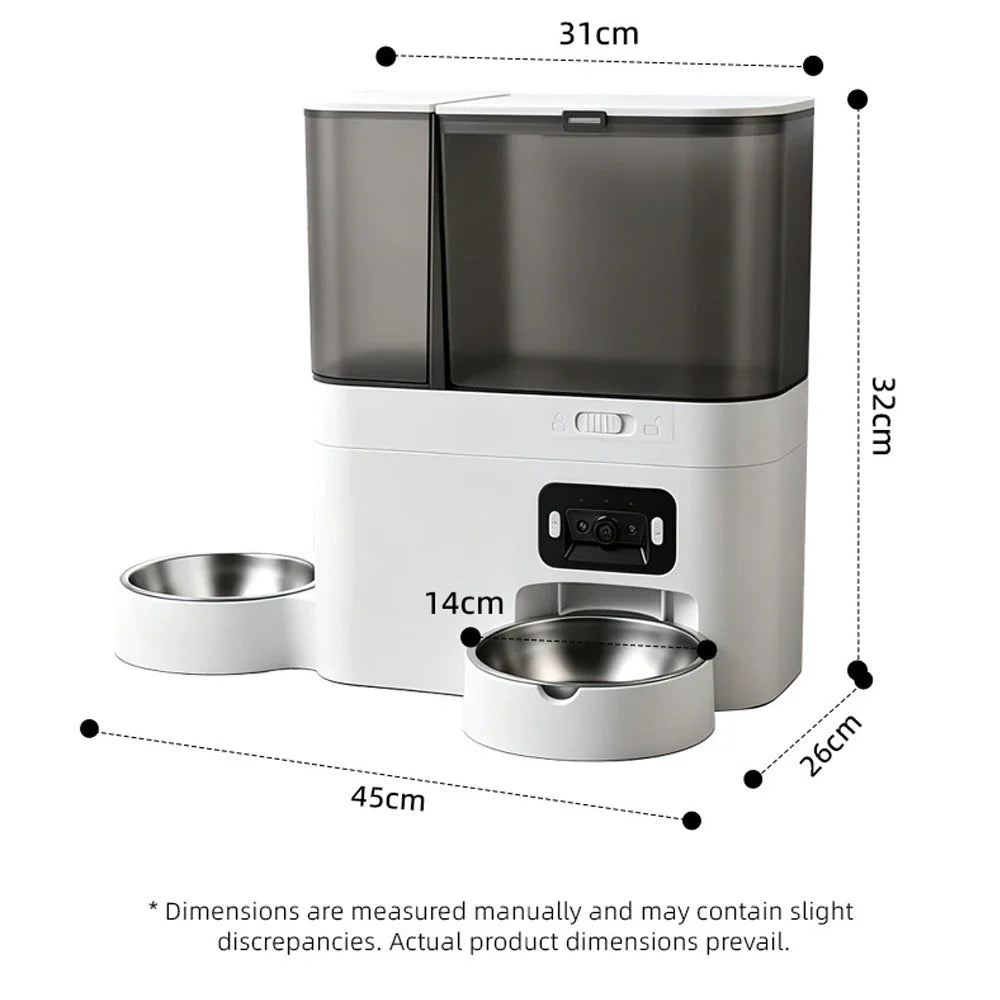 Automatic Camera Automatic Pet Feeder Water Fountain WIFI APP Video Smart Dog 5L Food Dispenser 3L Gravity Water Drinker Bowl