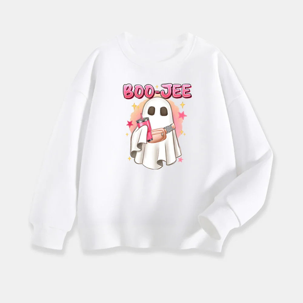 Kids Ghost Halloween Sweatshirt Toddler Cute Halloween Sweater Tee Vintage Ghost Crewnewck Fall Hoody Autumn Clothes