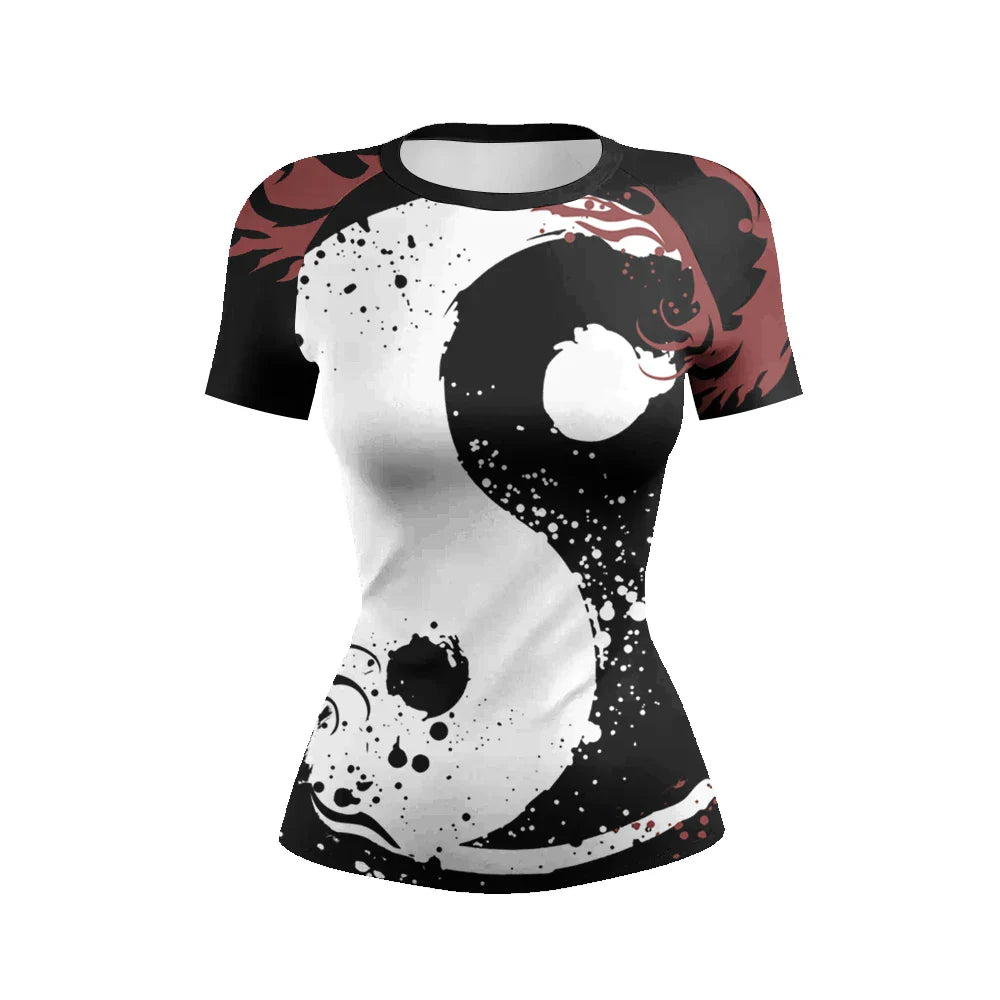 Compression Combat BJJ Rash Guards Grappling MMA Jiu Jitsu Rash Gurd Fight Wear Short Sleeves Quickly Dye Athletic t-shirts