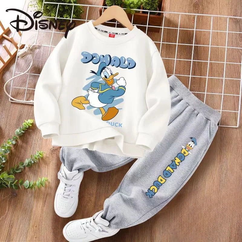 Donald Duck Printing 2Pcs Suit Kid Cotton Tracksuit