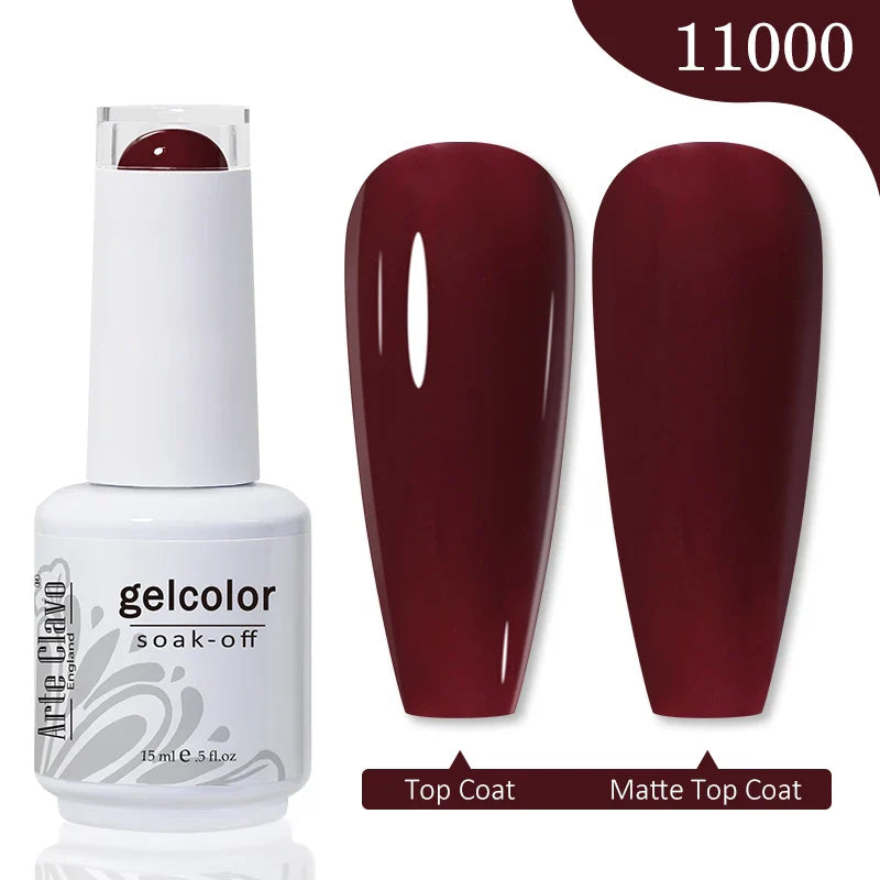 Arte Clavo Autumn Winter Series Jelly Gel Nail Polish 15ml LED Nail Gel Hybrid Varnish Matt Top Base Coat Nail Art Gellak Primer