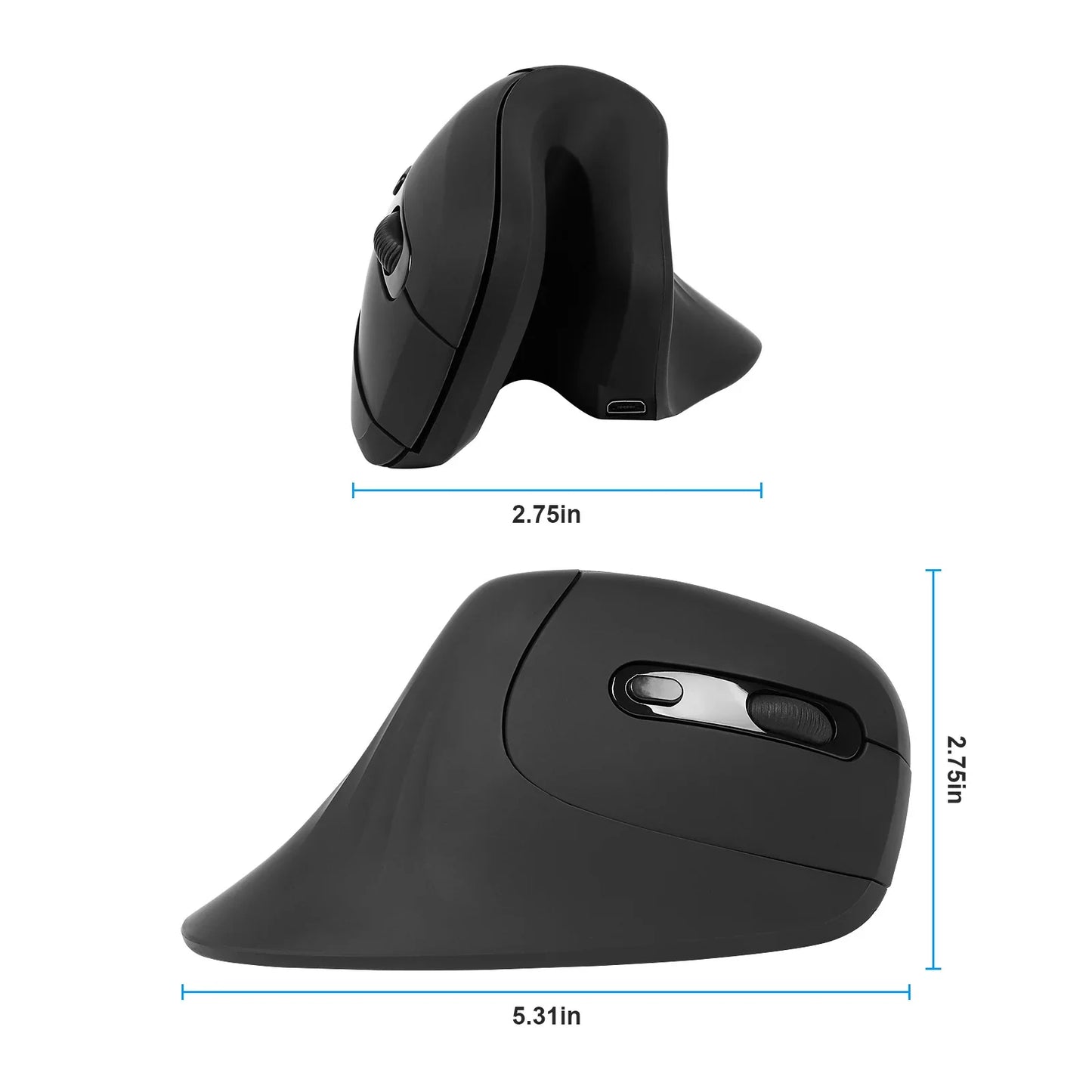 Wireless Vertical Mouse Wired USB Computer Gaming Mice Optical 2.4G Silent Gamer Ergonomic Mause For Laptop PC Windows Tablet
