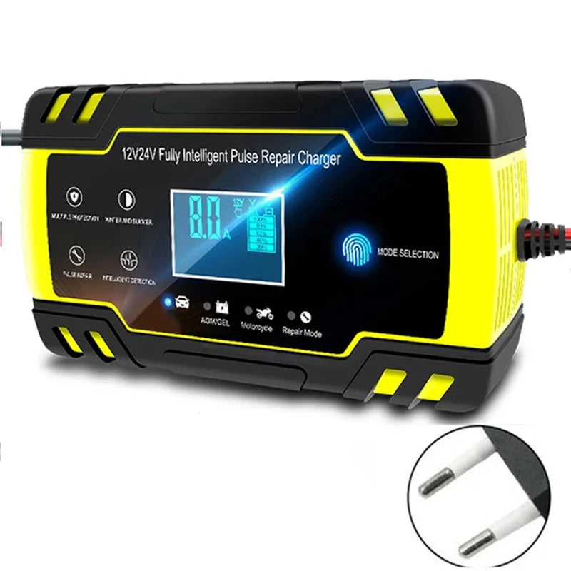 12-24V 6/8A Full Automatic Battery charger, Digital LCD Display Car Chargers Power Repair Chargers, Wet Dry Lead Acid.