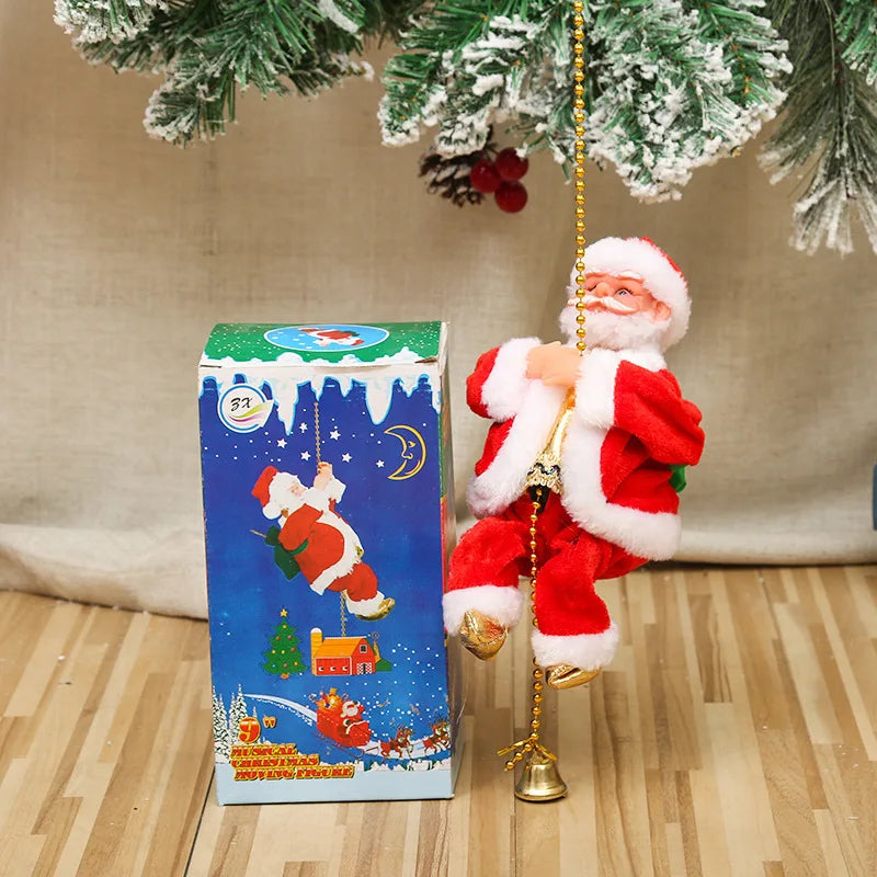 Musical Climbing Santa Claus Christmas Electric Santa Claus Climbing Rope Electric Climbing Ladder Music Santa Claus